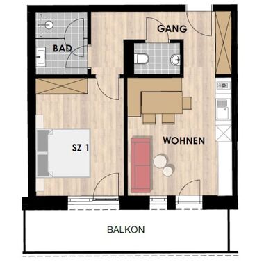 2 Raum Apartment Classic